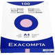 Fiches exacompta 13336e papier rose
