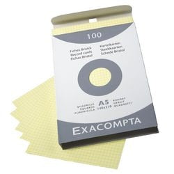 Fiches exacompta 13228e papier jaune