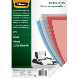 Pack 100 couverture reliure transparente 5376102 Fellowes pvc a4