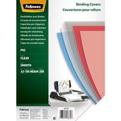 Pack 100 couverture de reliure transparente 53764 Fellowes pvc
