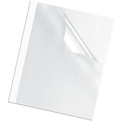 Pack 100 couverture de reliure blanche 53152 Fellowes thermique 3mm