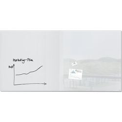 Panneau en verre sigel gl225 blanc 2000x1000x18 mm