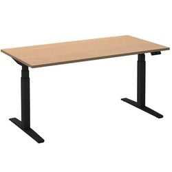 Bureau assis-debout ceha ade2plhl128q9005be hêtre mélaminé, métal