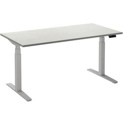 Bureau assis-debout ceha ade2plme188q9016w mélamine blanc, métal