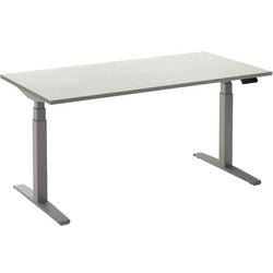 Bureau assis-debout ceha ade2plme189q9006w mélamine blanc, métal