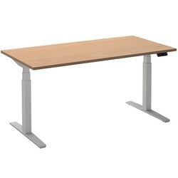 Bureau assis-debout ceha ade2plhl168q9016be hêtre mélaminé, métal