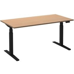 Bureau assis-debout ceha ade2plhl188q9005be hêtre mélaminé, métal