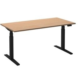 Bureau assis-debout ceha ade2plhl208q9005be hêtre mélaminé, métal