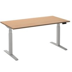 Bureau assis-debout ceha ade2plhl208q9016be hêtre mélaminé, métal