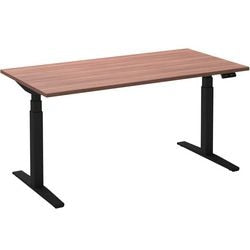Bureau assis-debout ceha ade2plhl128q9005ha mélamine havane, métal