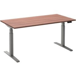 Bureau assis-debout ceha ade2plhl128q9006ha havane mélamine, métal