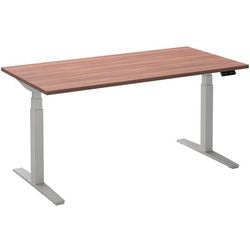 Bureau assis-debout ceha ade2plhl148q9016ha havane mélamine, métal