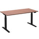Bureau assis-debout ceha ade2plhl188q9005ha mélamine havane, métal