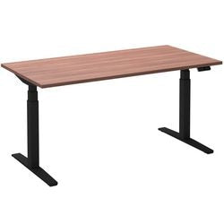 Bureau assis-debout ceha ade2plhl189q9005ha mélamine havane, métal