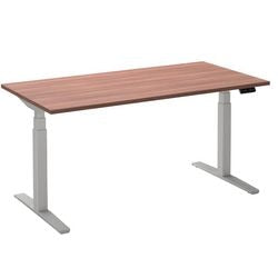 Bureau assis-debout ceha ade2plhl208q9016ha havane mélamine, métal