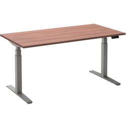 Bureau assis-debout ceha ade2plme128q9006ha havane mélamine, métal