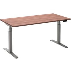 Bureau assis-debout ceha ade2plme208q9006ha havane mélamine, métal