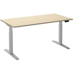 Bureau assis-debout ceha ade2plhl128q9016ah érable mélaminé, métal