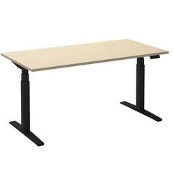 Bureau assis-debout ceha ade2plhl168q9005ah érable mélaminé, métal