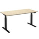 Bureau assis-debout ceha ade2plhl168q9005ah érable mélaminé, métal
