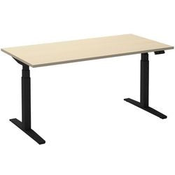 Bureau assis-debout ceha ade2plme128q9005ah érable mélaminé, métal