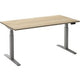 Bureau assis-debout ceha ade2plhl189q9006rew chêne mélaminé blanc, métal