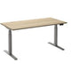 Bureau assis-debout ceha ade2plhl208q9006rew chêne mélaminé blanc, métal