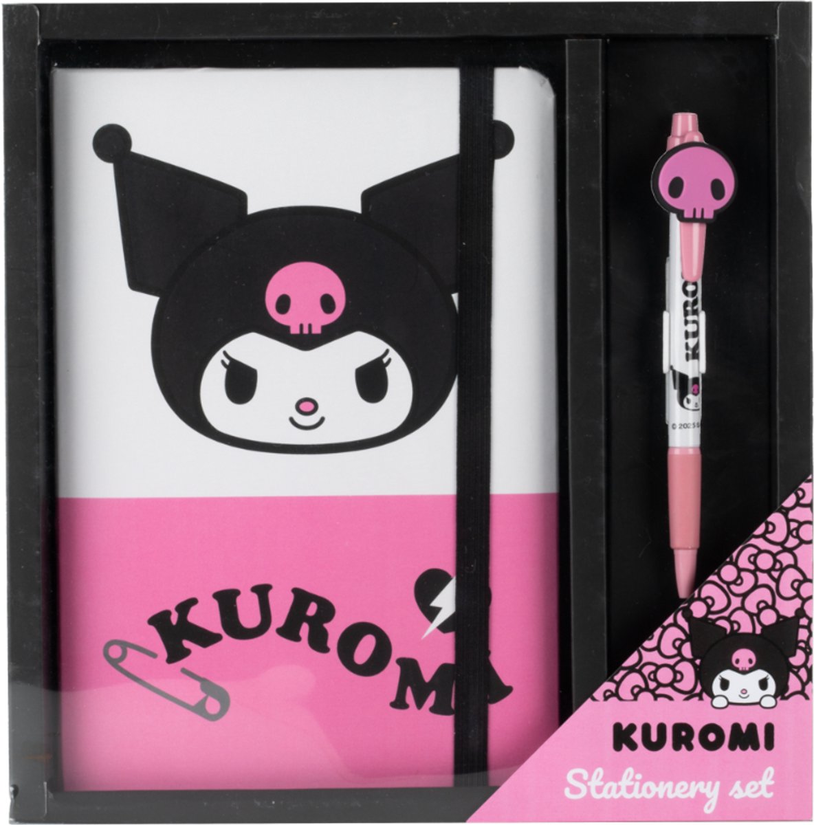 Konix kuromi - set d'écriture - carnet + stylo - sanrio
