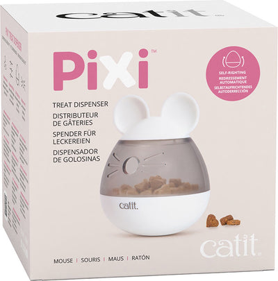 Catit - jouets pour animaux - chat - ca pixi distributeur de friandises souris 8x8x10cm blanc - 1pc