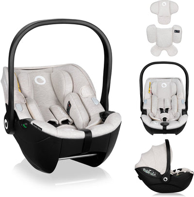 Lionelo moxie i-size - porte-bébé auto dès la naissance - 40-87 cm - dos à la route (rwf) - tissu bambou - dri-seat - poids léger 4,3 kg - compatible isofix - mousse à mémoire de forme - ceintures magnétiques - pare-soleil - appui-tête réglable