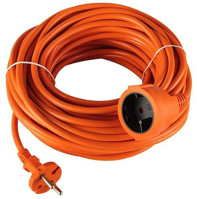 Rallonge de jardin Blow orange - 30 mètres - PVC - 2x1,5mm² - h05vv-f2 - non mise à la terre - ip20