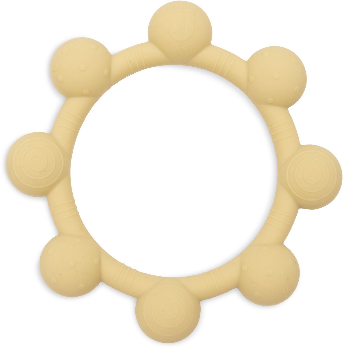 Jollein anneau de dentition silicone - jouet bébé - soleil - vanille