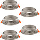 Spot encastrable Eglo barranco - gu10 - ø 9 cm - gris - lot de 5 pièces - inclinable