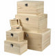 Creativ company coffret de caisses en bois, h: 5+7+9+11+13+15 cm, l: 8+11,8+15,8+20+24+27,7 cm, l: 5,8+8,8+12+15+18+21 cm, 6 pièces 1 set