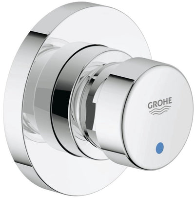 Robinet de douche à encastrer Grohe euroeco cosmopolitan s temporisé 1 2 bleu rouge chrome