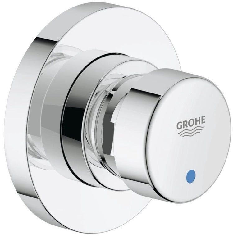 Robinet de douche à encastrer Grohe euroeco cosmopolitan s temporisé 1 2 bleu rouge chrome