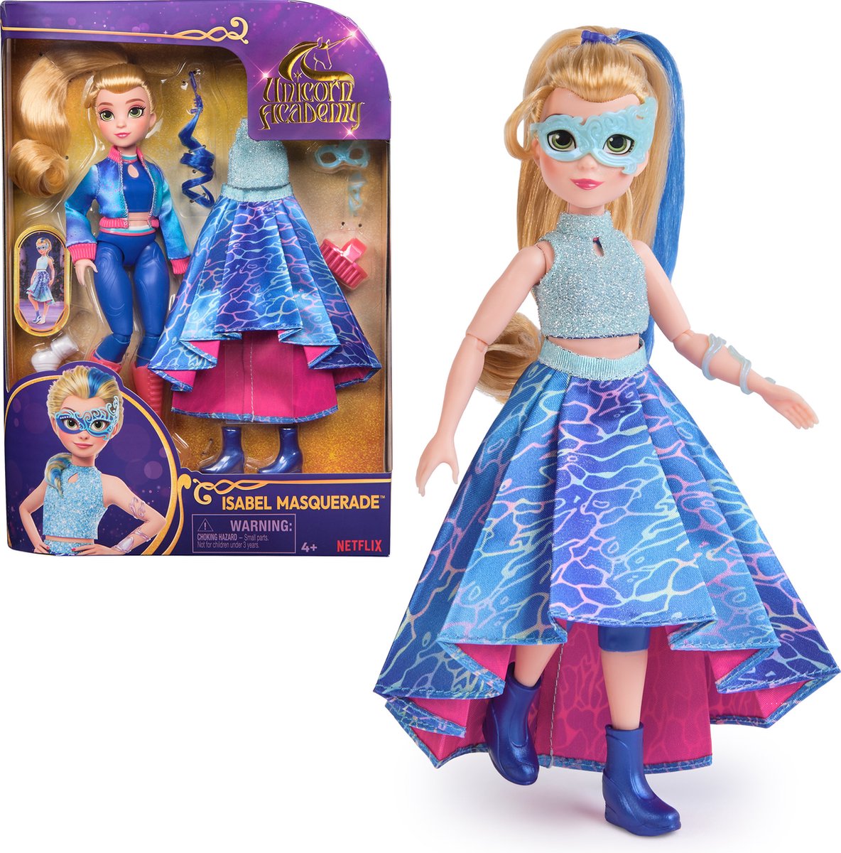 Unicorn academy - bal masqué pop deluxe isabel - 24 cm