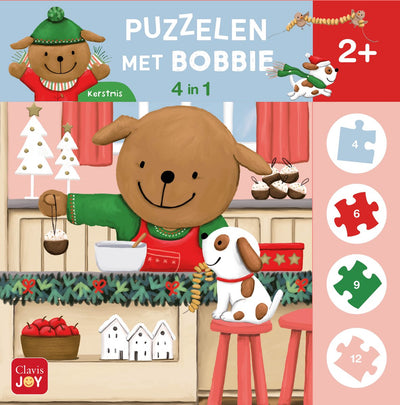Clavis fait des puzzles avec Bobbie. Puzzle de Noël 4 en 1