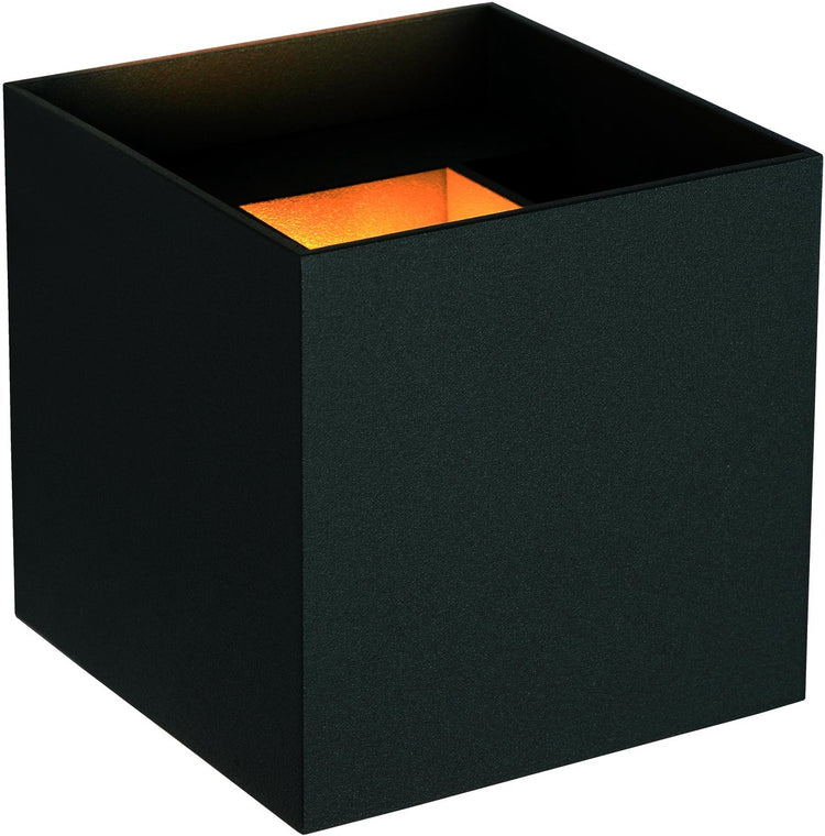 Lucide axi - spot mural salle de bain - led - 2x7w 2700k - ip54 - angle d'éclairage réglable - noir