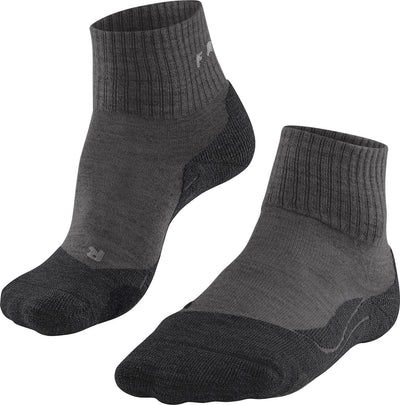 Falke tk2 laine courte anti-ampoules laine épaisse matière fonctionnelle chaussettes de marche femme gris - taille 35-36