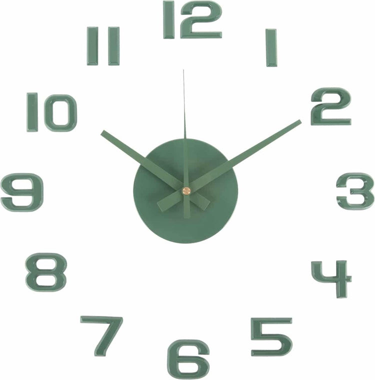 Karlsson horloge murale diy coucher de soleil chiffres - vert - ø35cm - horloge murale scandinave