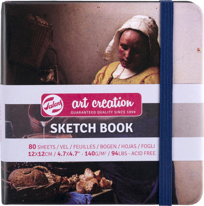 Talens art création carnet de croquis la laitière | 140 g m² | pi 12 x 12 cm | 80 feuilles