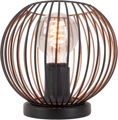 Lampe de table Eglo almanzora - e27 - ø 20 cm - cuivre noir