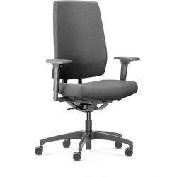 Chaise de bureau dauphin effectivement inclinaison synchro 2d accoudoir noir 150 kg id 7046_slp
