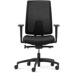 Chaise de bureau dauphin effectivement inclinaison synchro accoudoir 2d noir 150 kg id 7056_slp