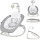 Lionelo Pascal - transat bébé à bascule - avec vibrations douces - 12 mélodies - dossier réglable - arche de jeu avec jouets - harnais 5 points - pliable compact - transat - chaise à bascule