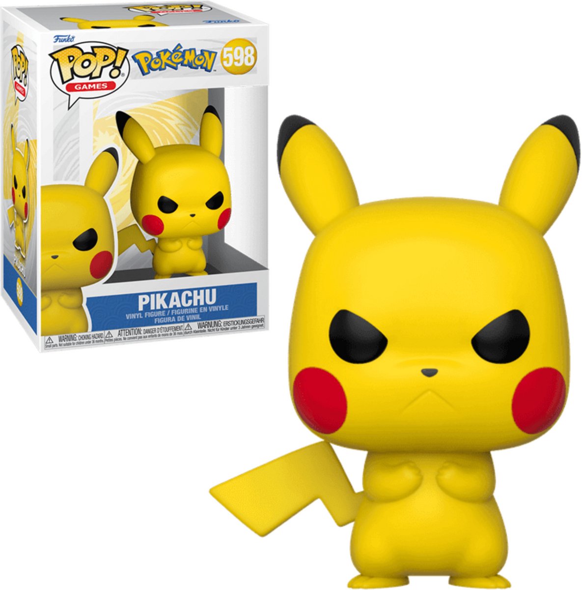 Marchandise funko pop! Pikachu grincheux - figurine de collection #598