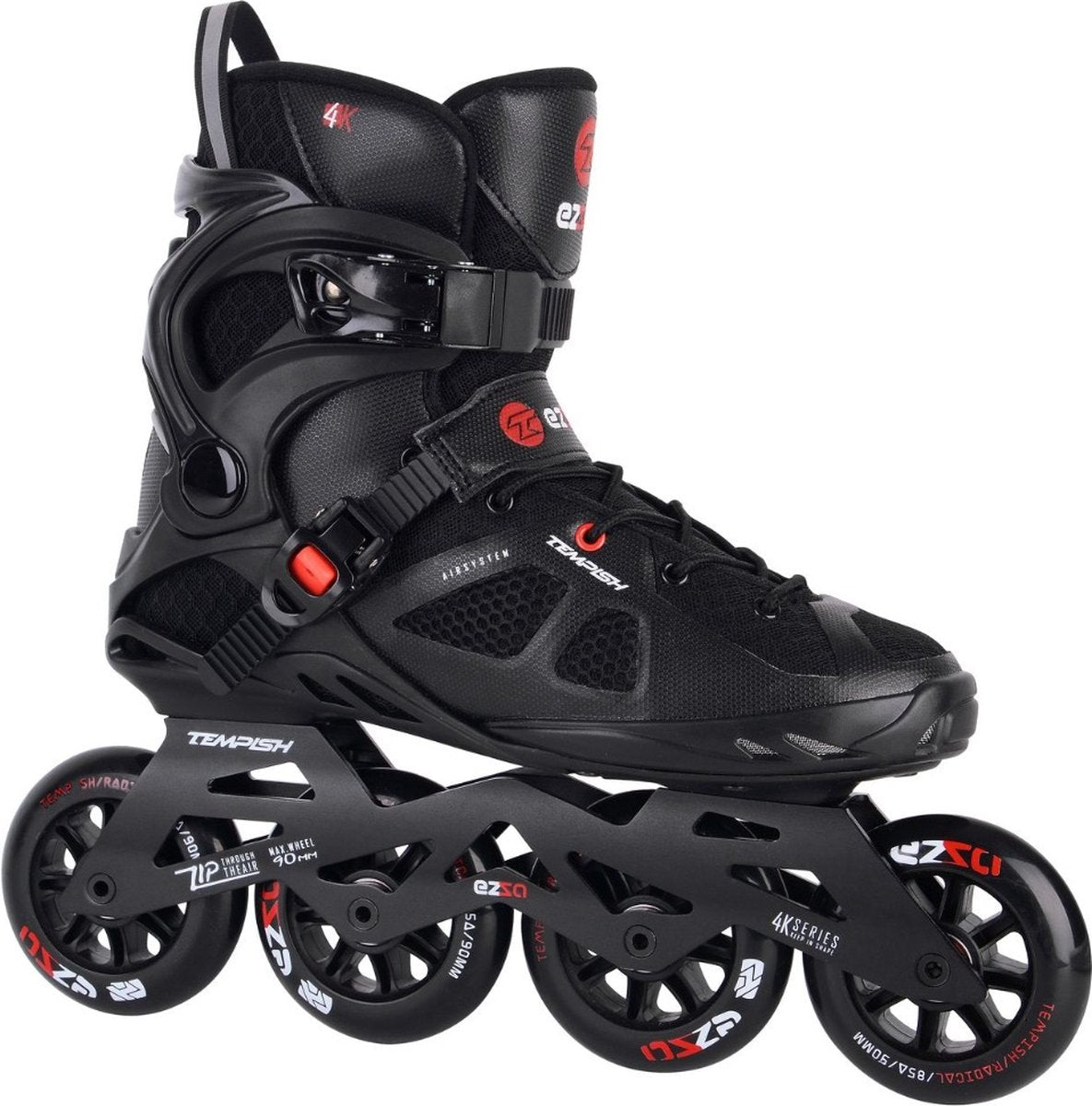Tempish - ezza 90 - patins à roues alignées - adultes - noir - rouge - 44