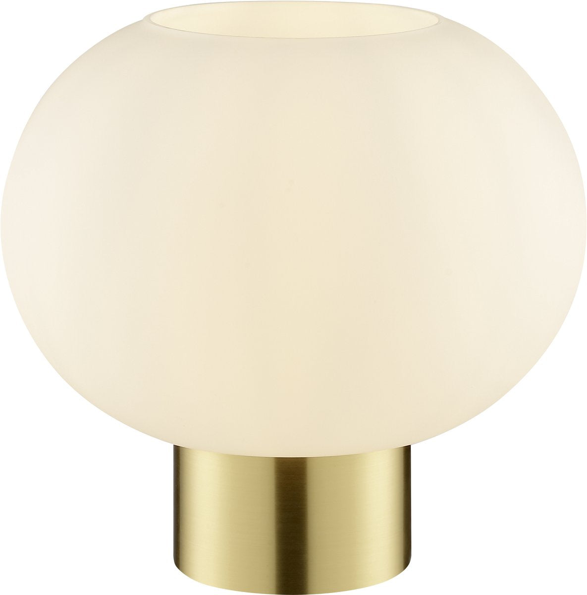 Brilliant fanny - lampe de table - e27 max 1x20w - laiton brossé blanc