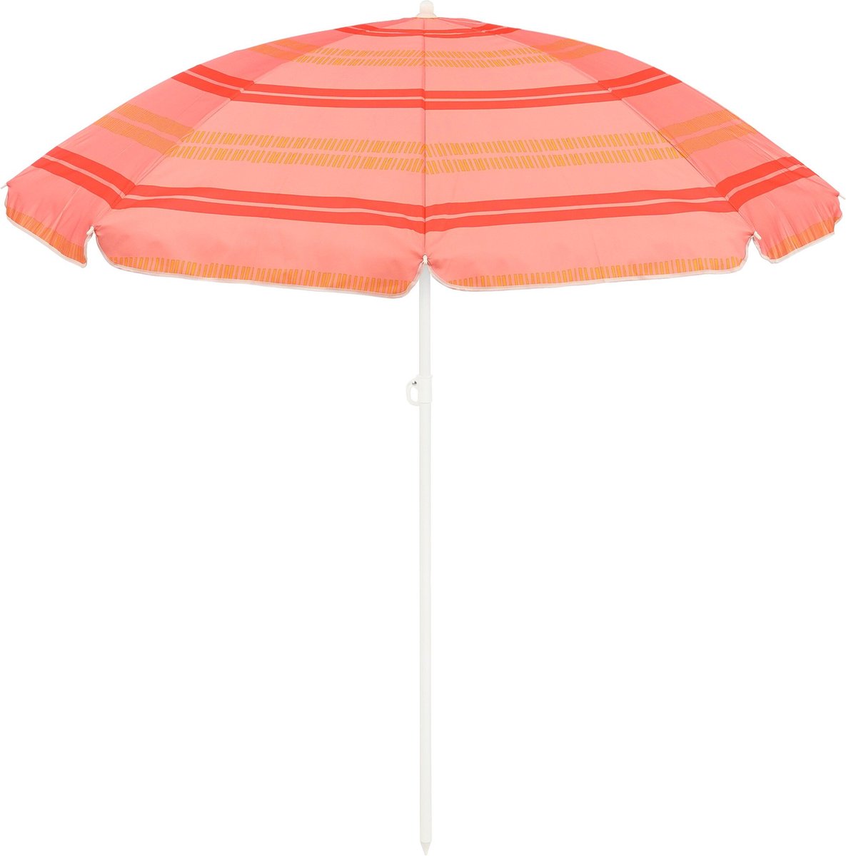 Parasol de plage à rayures Mica decorations - h180 x ø160 cm - rose clair
